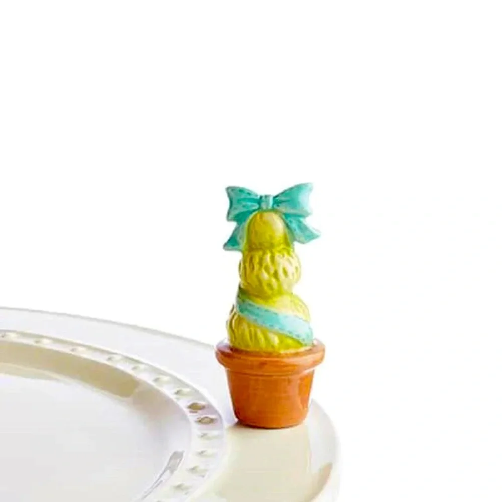 Nora Fleming Garden of Joy Blue Topiary Mini Retired